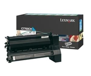 Lexmark C7700CH Original Lexmark C7700CH High Yield Return Program Cyan Toner Cartridge, 10K Page Yield