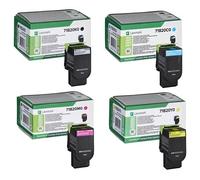Lexmark Printer Toner Cartridges CX417de - 4 Pack (71B20K0) - OEM Multipack Original