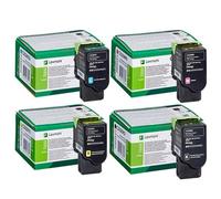 Lexmark C2325dw Printer Toner Cartridges (4 Pack) -C2320Y0 Multipack Original