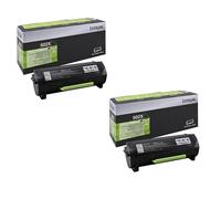 Lexmark MS410d Printer Toner Cartridges (2 Pack) -50F2X00 Multipack Original