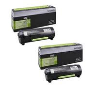 Lexmark MS610dn Printer Toner Cartridges (2 Pack) -50F2000 Multipack Original