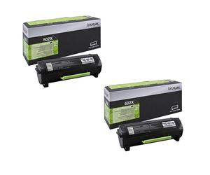 Lexmark MS610dn Printer Toner Cartridges (2 Pack) -50F2X00 Multipack Original