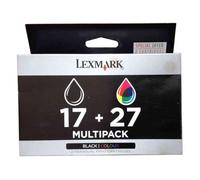 Lexmark No 17 And No 27 Ink Cartridge Black And Colour Combo-pack 7.4ml And 9.2ml