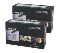 Lexmark T430 Printer Toner Cartridges (2 Pack) -12A8425 Multipack Original