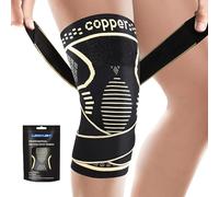 Lexniush Copper Knee Support for Men/Women, Adjustable Knee Brace with Straps, Knee Compression Sleeve for Running, Sports