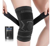 Lexniush Knee Support Brace for Men/Women, Adjustable Knee Support for Running, Sports, Knee Compression Sleeve for Knee Pain Relief, Arthritis, Joint Pain, Meniscus Tear, ACL, MCL, Knee Brace L