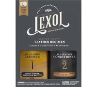Lexol Leather Conditioner and Leather Cleaner Kit, Use on Car Leather, Furniture, Shoes, Bags, and Accessories, Trusted Leather Care Since 1933, 8 oz Bottles, Includes Two Application Sponges, Black.