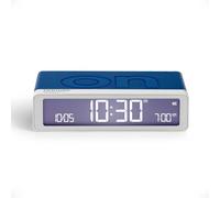 Lexon Flip Classic Pantone Digital Alarm Clock with Reversible On/Off Faces, Rechargeable bedside clock with LCD display, Touch Sensor for Snooze & Light function - Glossy Blue
