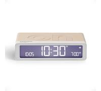 Lexon Flip Classic Pantone Digital Alarm Clock with Reversible On/Off Faces, Rechargeable bedside clock with LCD display, Touch Sensor for Snooze & Light function - Sand Dollar