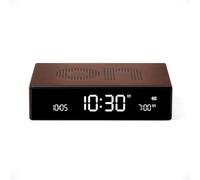 Lexon Flip Premium Reversible Rechargeable Alarm Clock LCD Display Electroluminescent Aluminium (Bronze) Small