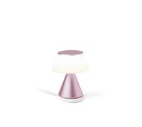 Lexon LUMA S Touch Bedside Lamp, Wireless Night Light with Adjustable Brightness and Multi-Lamp Synchronization, 9 LED Colors, Rechargeable, Aluminum Finish - Light Pink