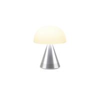 Lexon Mina L Audio Portable Mushroom Lamp and Rechargeable Bluetooth Speaker, Wireless Table Lamp with 9 Light Colours and Dimmer Switch, Up to 24 Hours of Battery Life - Polished Aluminium
