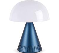 Lexon Mina L Audio 2 in 1 Mushroom Table Lamp and Wireless Bluetooth Speaker, 9 LED Color Mood Lamp for Bedrooms & Living Room & Music Player - Dark Blue