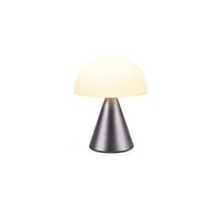 Lexon Mina L Mushroom Lamp - 9 LED Color Table Lamp for Bedrooms, Living Room & Office - Cordless, Rechargeable with 24h Light & Dimmer, Aluminum, Large - Gun Metal