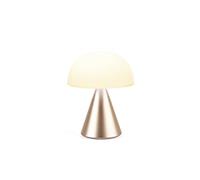 Lexon Mina L Mushroom Lamp - 9 LED Color Table Lamp for Bedrooms, Living Room & Office - Cordless, Rechargeable with 24h Light & Dimmer, Aluminum, Large - Soft Gold