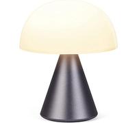 Lexon Mina M Mushroom Lamp - Portable Bedside Light for Bedrooms, Kids & Nursery - 9 LED Color Rechargeable Table Lamp with 24h Light & Dimmer, Medium - Gun Metal