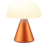 Lexon Mina M Mushroom Lamp - Portable Bedside Light for Bedrooms, Kids & Nursery - 9 LED Color Rechargeable Table Lamp with 24h Light & Dimmer, Medium - Orange