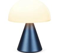 Lexon Mina M Mushroom Lamp - Portable Bedside Light for Bedrooms, Kids & Nursery - 9 LED Color Rechargeable Table Lamp with 24h Light & Dimmer, Medium - Dark Blue