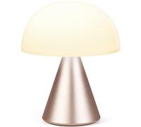 Lexon Mina M Mushroom Lamp - Portable Bedside Light for Bedrooms, Kids & Nursery - 9 LED Color Rechargeable Table Lamp with 24h Light & Dimmer, Medium - Soft Gold