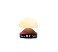 Lexon Mina Sunrise Alarm Clock - Wake Up Light and Sunset Simulation - Wireless & Rechargeable - Dark Red