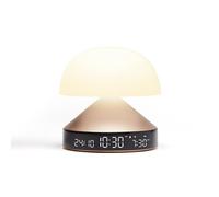 Lexon Mina Sunrise Alarm Clock - Wake Up Light and Sunset Simulation - Wireless & Rechargeable - Soft Gold