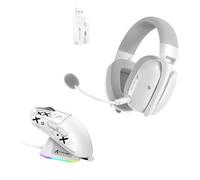 LexonElec ATTACK SHARK L80PRO Wireless Gaming Headset and X11 Wireless Gaming mouse with RGB Magnetic Charging Dock, Wired/2.4G/BT, 22K DPI for PC/Mac