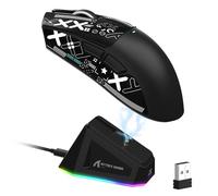 LexonElec ATTACK SHARK X11 Wireless Gaming Mouse with RGB Magnetic Charging Dock, PixArt PAW3311 Sensor, Lightweight 59g Tri-Mode Gaming Mouse, Wired/2.4G/BT, Up to 22K DPI for PC/Mac (Black-B)