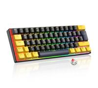 LexonElec Magic-Refiner 60% UK layout Mechanical Gaming Keyboard-RGB Backlit, Mini 62 Keys Gaming Keyboard with Detachable Cable&Adjustable Stand, PBT Key Caps, Hot swap, Wired Keyboards (Star Black)