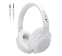 LexonElec x ATTACK SHARK G300 Wireless Active Noise Cancelling Headset, Bluetooth 5.3 Deep Bass HD Stereo Sound Over Ear, 20H Playtime, Built-in Mic Lightweight Design 3.5mm Gaming Headset(White)