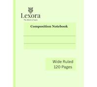 Lexora Pastel Color, composition Cute Notebooks, Wide Ruled, 120 Pages, 7.5"x9.25", 1 subject: Built to Support Every Kind of Writer