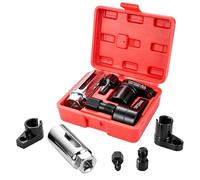 Lexrumy 5 Piece Lambda Sensor Socket Set Oxygen Sensor Removal Tool Kit | Universal Fit, Includes Thread Repair, 2 Repair Sockets, Most Modern Vehicles, Lambda Wrench