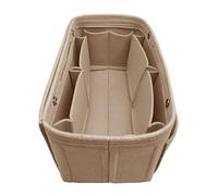 LEXSION Classic Beige Felt Purse Organizer Insert Bag with Multi Pocket Bag Organizer Shaper XL