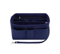 LEXSION Felt Fabric Purse Tote Diaper Bag Organizer Insert Bag in Bag with Zipper Inner Pocket For Neverfull Speedy, Blue, Large