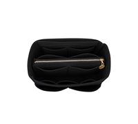 LEXSION Felt Purse Bag Organizer Insert with zipper Bag Tote Shaper Fit Speedy Neverful PM MM, 1-Black, L