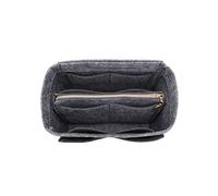 LEXSION Felt Purse Bag Organizer Insert with zipper Bag Tote Shaper Fit Speedy Neverful PM MM, 1-Grey, M