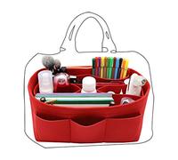 LEXSION Felt Purse Insert Bag Organizer Bag In Bag For Handbag Purse Organizer Fits Speedy Neverfull red Size: M