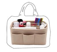 LEXSION Felt Purse Insert Bag Organizer Bag In Bag For Handbag Purse Organizer Fits Speedy Neverfull beige Size: XL