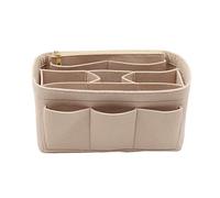 LEXSION Felt Purse Insert Bag Organizer Bag In Bag For Handbag Purse Organizer Fits Speedy Neverfull, Beige, Large