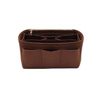 LEXSION Felt Purse Insert Bag Organizer Bag In Bag For Handbag Purse Organizer Fits Speedy Neverfull brown Size: L