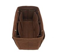 LEXSION Felt Purse Organiser Insert Bag Organiser Multi Pocket Bag in Bag Organiser for Tote & Handbag Shaper 8008 Brown S