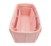 LEXSION Felt Purse Organizer Insert - Multi Pocket Bag in Bag Organizer Shaper, Pink, Reg M