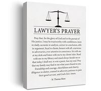 LEXSIVO Lawyer’s Prayer Print Canvas Wall Art Law Office Decor Modern Lawyer Painting 12x15 Canvas Poster Framed Ready to Hang Artwork Lawyers Gifts