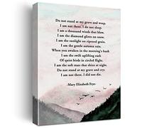 LEXSIVO Memorial Bereavement Print Canvas Wall Art Home Decor Do Not Stand at My Grave and Weep Painting 12x15 Canvas Poster Framed Ready to Hang