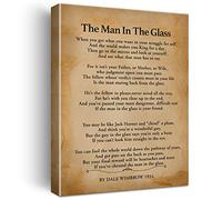 LEXSIVO the Man in the Glass Print Canvas Wall Art Home Decor When You Get What You Want in Your Struggle for Self Painting 12x15 Canvas Poster Framed Ready to Hang