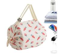 Lexsyn Reusable Shopping Bag | Large Foldable Grocery Storage Tote - Heavy Duty Nylon Carrier Tote with Handles for Travel, Camping, Gym, School, Picnic, Weekend and Weekend, b, Se référer à la