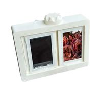 Lexsyn Rotating Picture Frame, Rotating Picture Frame with 360 Degree Crank, 360 Degree Rotating Table Decoration with Hand Crank for 12 Pictures, Living Room, Bedroom, Father's Day Gift