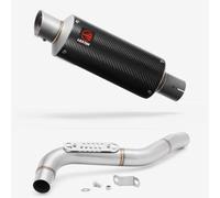 Lextek Carbon Fibre GP8C 240mm Exhaust with Link Pipe compatible with Triumph Tiger 1050 (07-12)