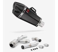 Lextek Carbon Fibre XP13C 210mm Exhaust with Link Pipe compatible with Yamaha MT-10 (16-24)