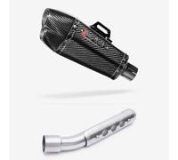 Lextek Carbon Fibre XP13C Exhaust 210mm with Link Pipe compatible with Yamaha Tenere 700 (19-23)