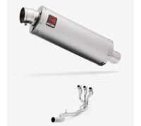 Lextek Matt Stainless Steel OP1 350mm Exhaust System compatible with Triumph Daytona 660 2024-2026